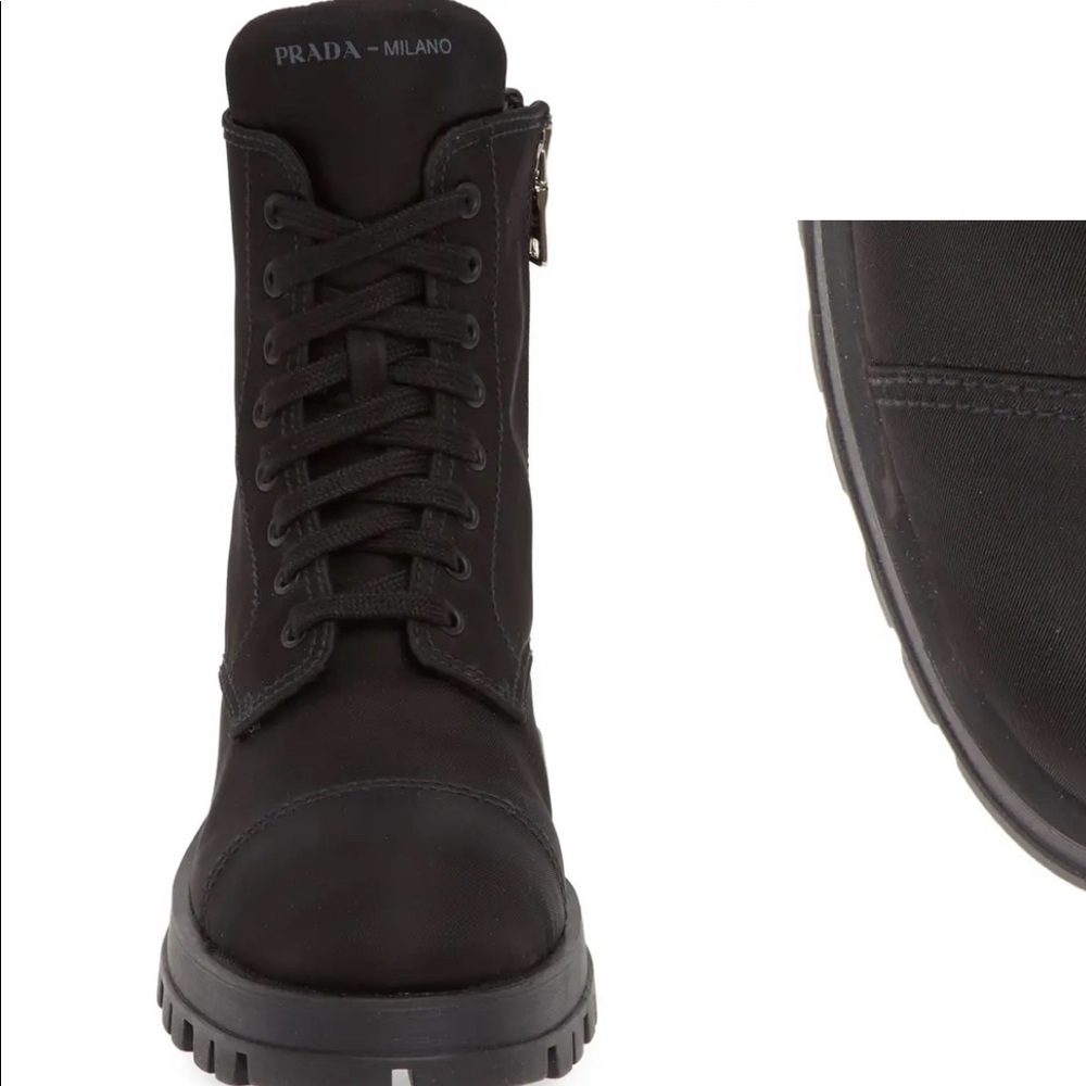 Prada Nylon Combat Boots Sold Out size 7 Excellent